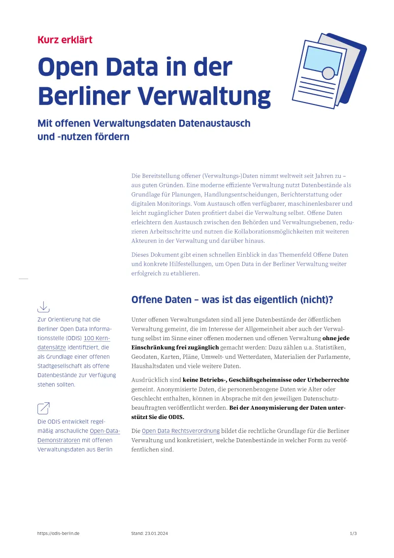 Media thumbnail preview of "Open Data in der Berliner Verwaltung"