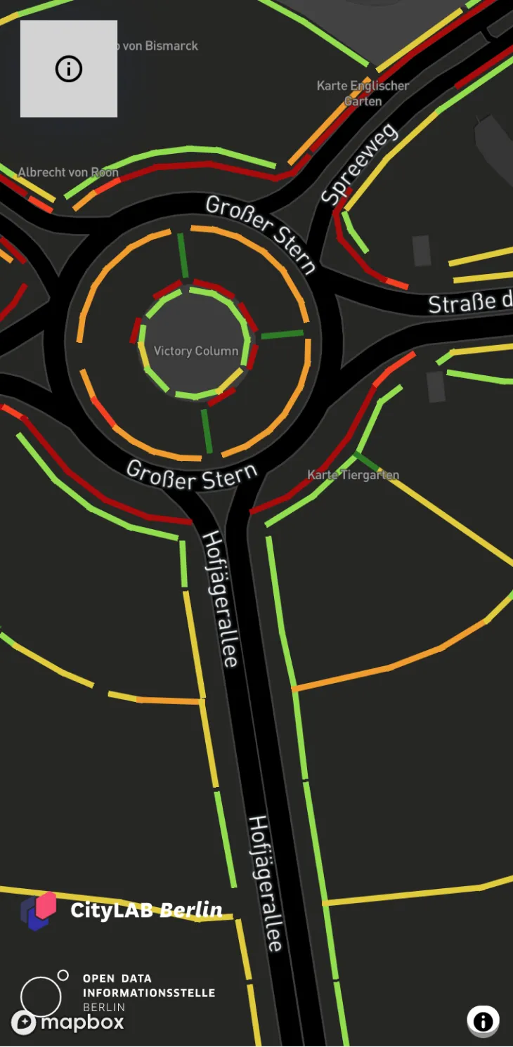 Mobile screenshot für das Projekt: 'Berliner Gehwegbreiten'
