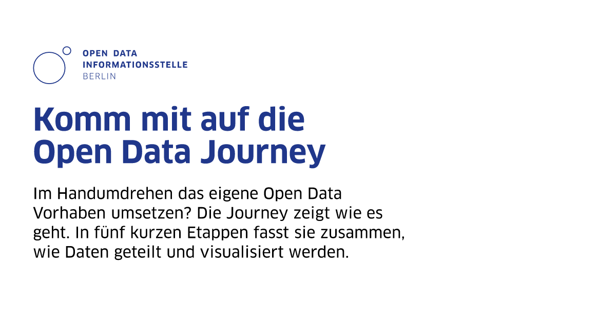 Komm mit auf die Open Data Journey